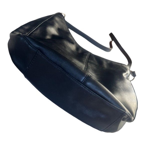 Frye and Co. Black Vegan Leather Shoulder Bag 13X10 - Picture 4 of 11